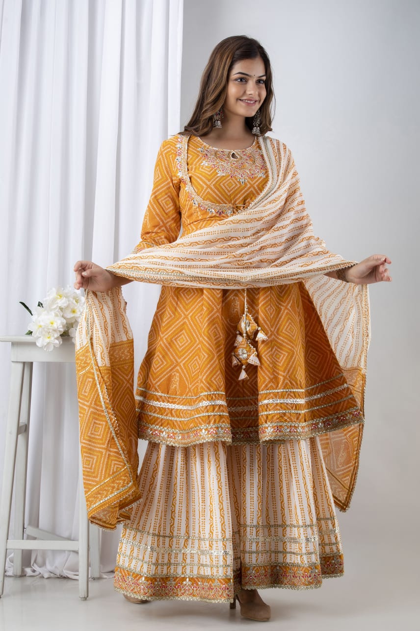 Buy Green Rayon Bandhej Print Designer Kurti Online : Indian Ethnic Wear -  Kurtis & Tunics